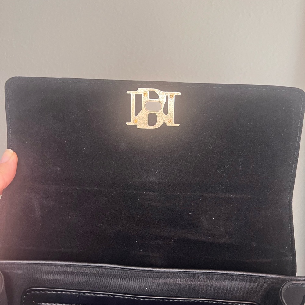 NWT Badgley Mischka Black Studded Handbag - Picture 7 of 8